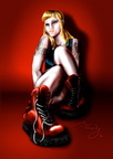 Byrd with boots by stine